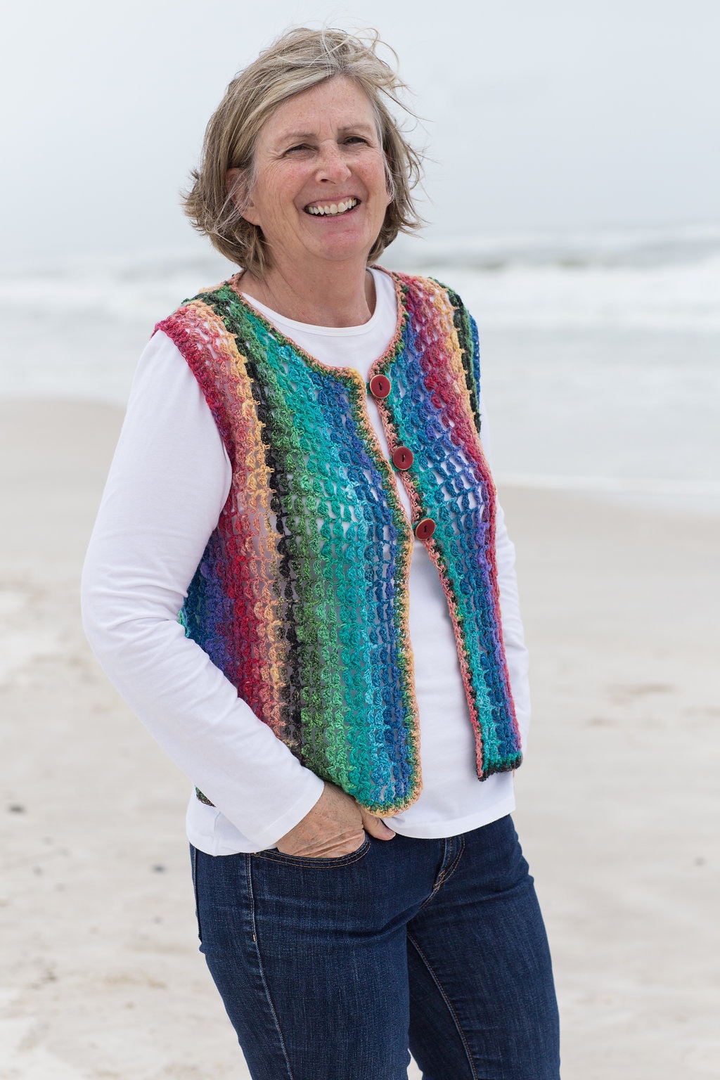 NOHR | Patchwork-Vest With A Check Pattern main image 0