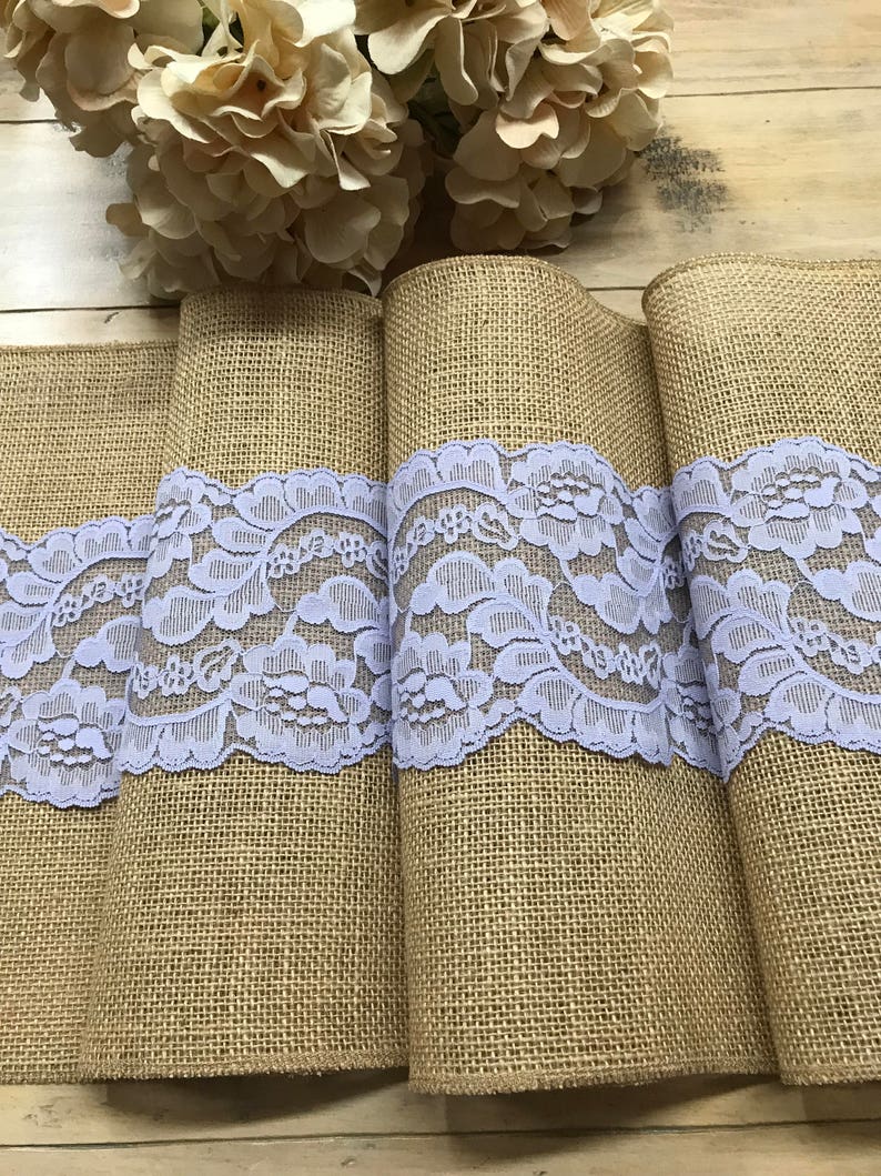 Burlap Table Runner/ Vintage Wedding Table Runner With Light Etsy