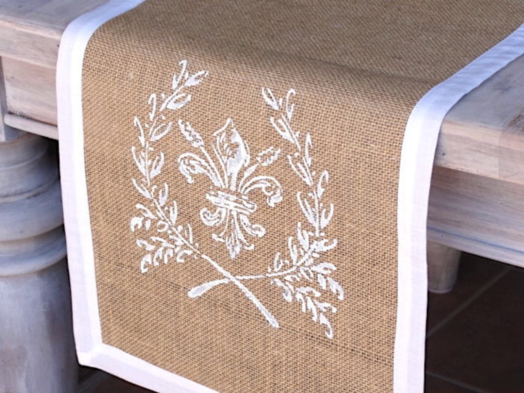 Handmade Burlap Table Runner Farmhouse Neutral Decor Country Etsy
