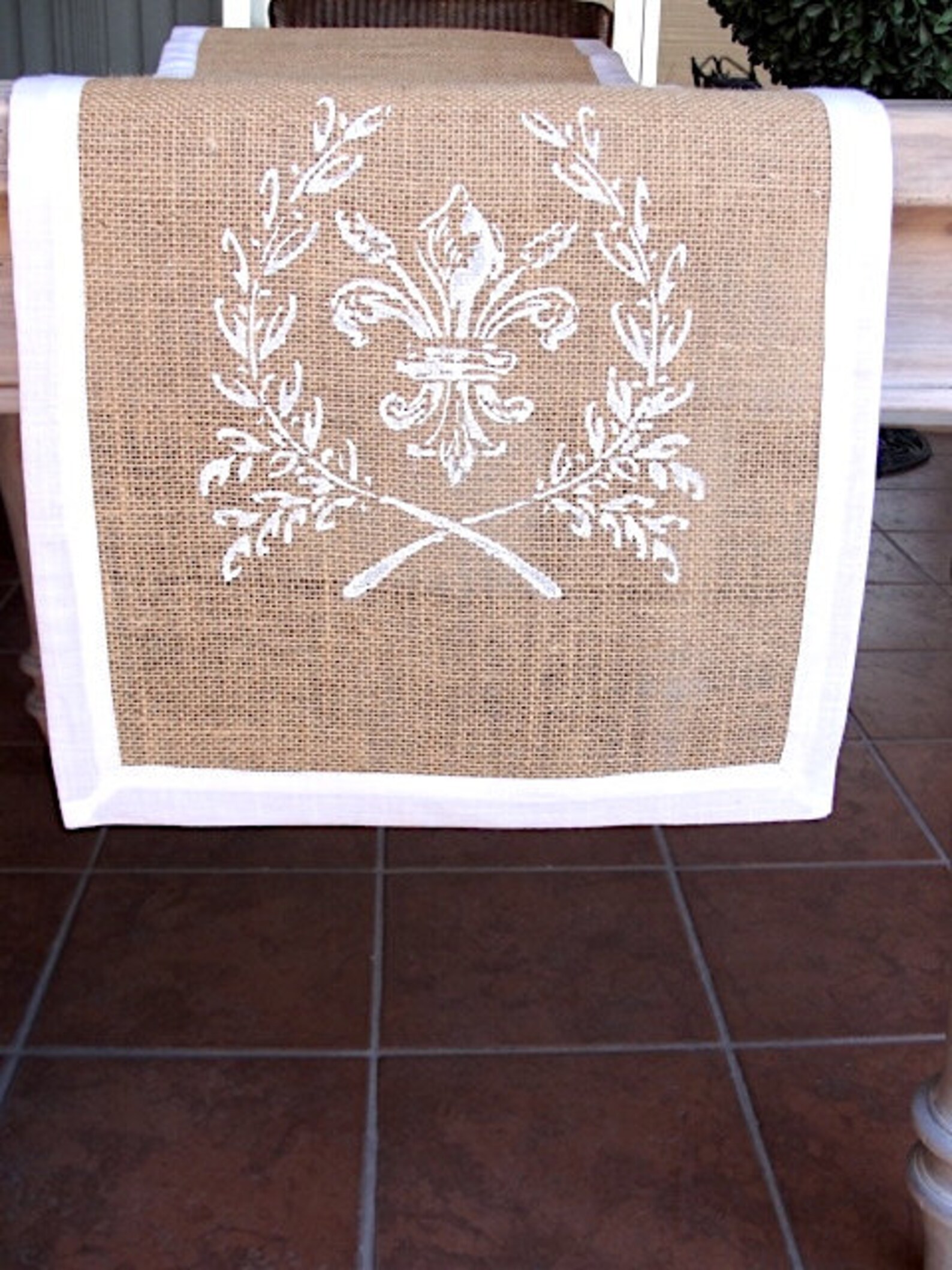 Handmade Burlap Table Runner Farmhouse Neutral Decor Country Etsy