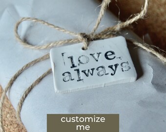Personalized/Custom Clay Tag, Gift, Party Favor, Wedding, Place Setting, Tablescape