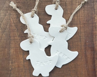 Clay Dinosaur Hanging Tags - Personalized/Custom Clay, Gift Tags, Party Favor, Wedding Favor