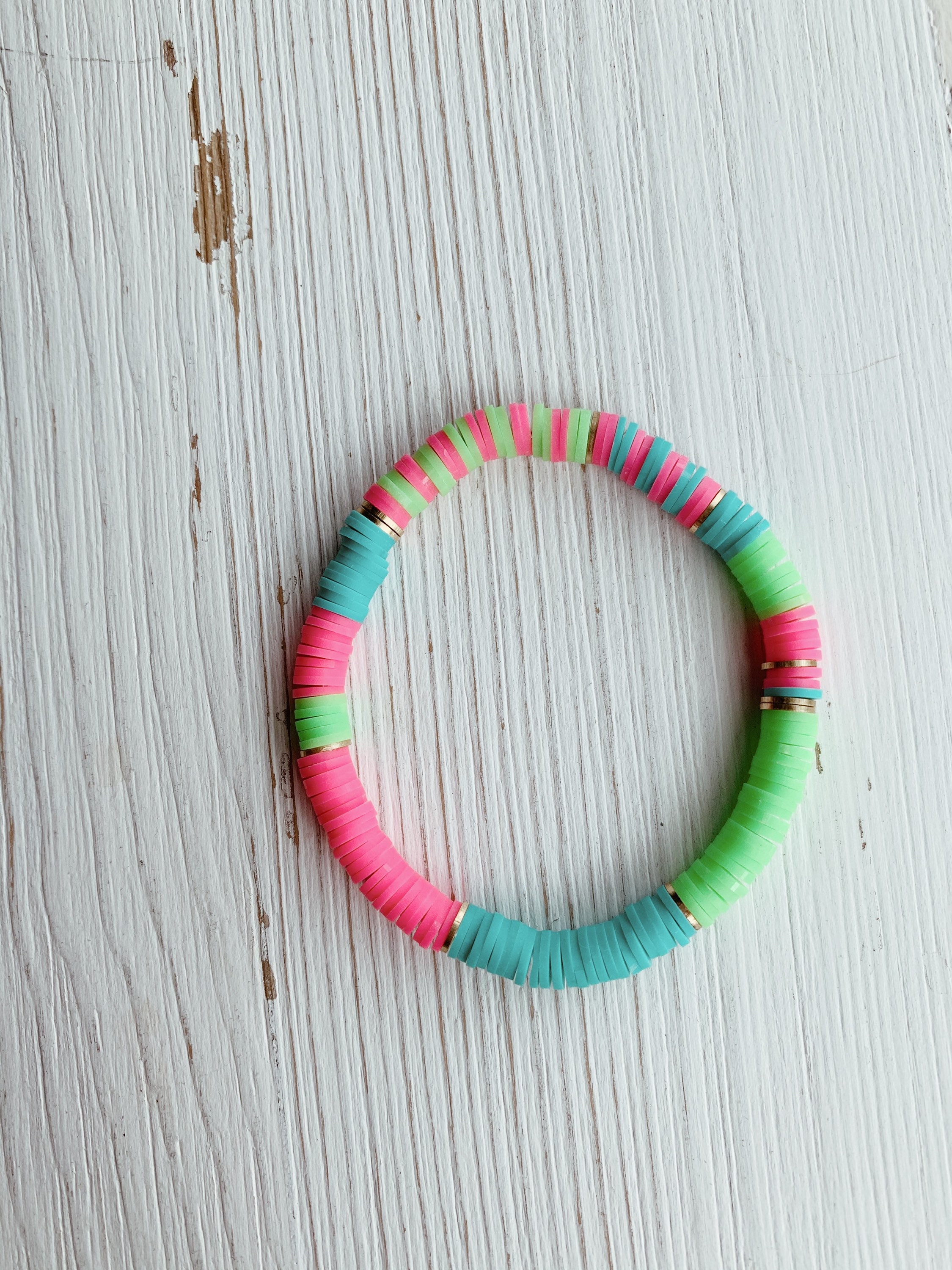 Heishi Beach Bracelet Disc Bead Bracelet Gift for Her Etsy