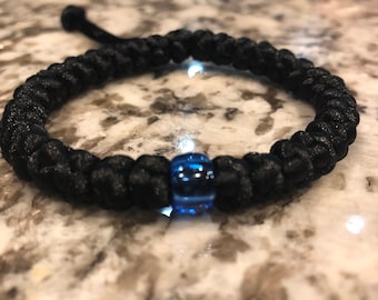 Orthodox Prayer Rope Bracelet/ Komboskini/ Brojanica/Chotki With Transparent Bead