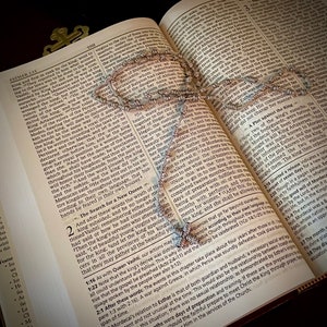 Handmade Knotted Rosary: Unbreakable Nylon Cord, Godparent Gift