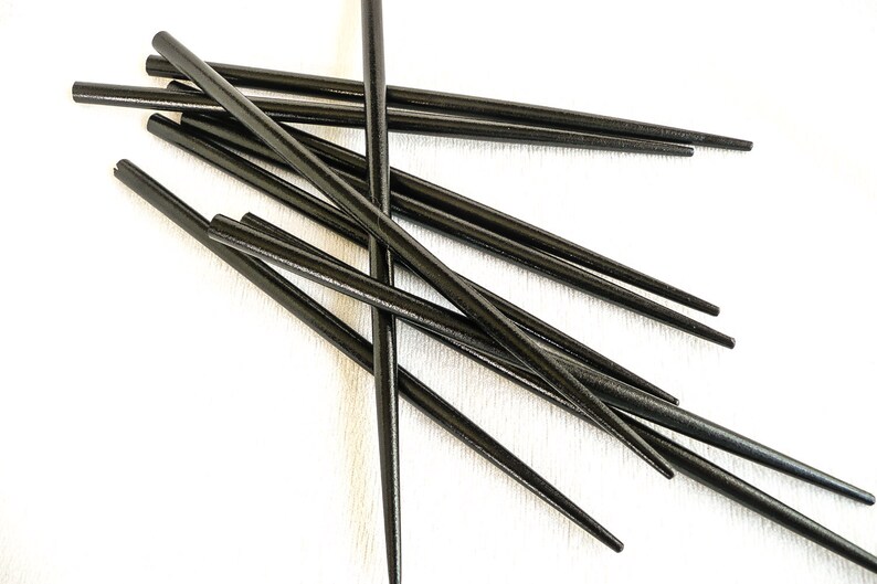 10 Black Lacquered Chopsticks for Wearable Art Etsy UK