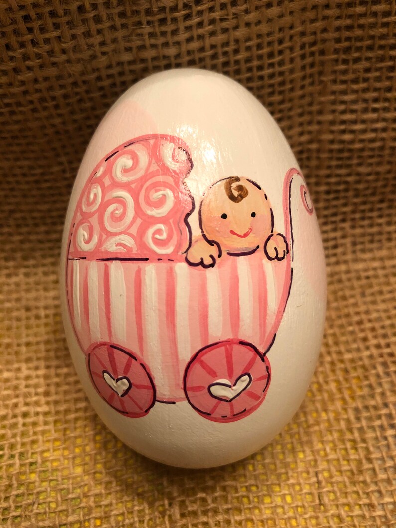 Baby's First Easter Egg New Baby Baby Carriage Egg Etsy