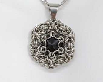 Black Swarovski Crystal Pendant