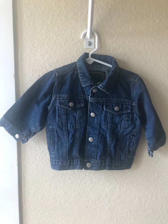 gap dark denim jacket