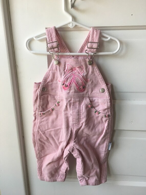 Baby Girl Pink Corduroy Overall Etsy