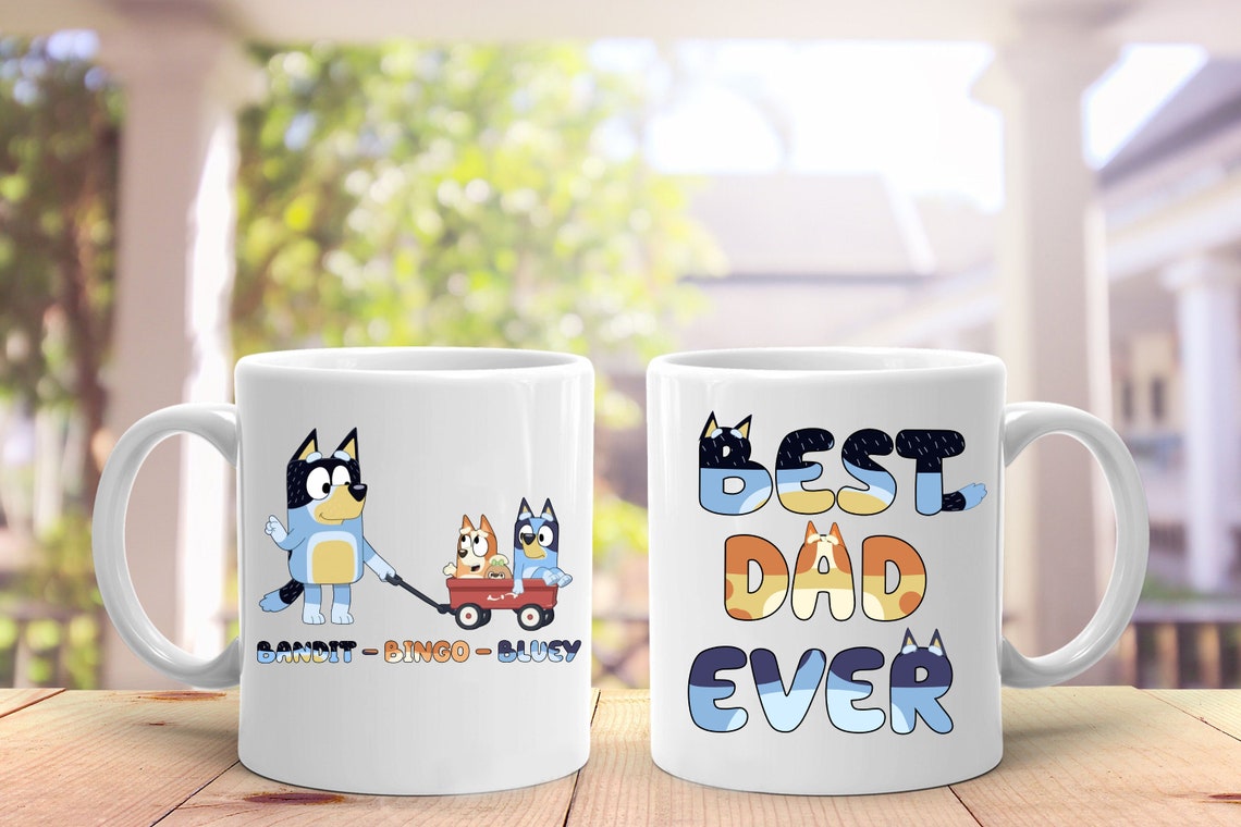 Bluey Best Dad Ever Mug Bluey Coffee Bandit Mug Bandit Bluey Etsy Schweiz