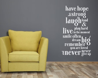 Have Hope Nursery Wall Decal Quote - Vinyl Text Art Custom Home Decor