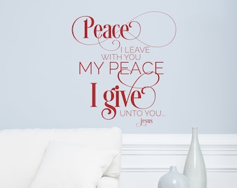 Peace I Leave With You Bible Quote Wall Decal - Vinyl Art Home Decor