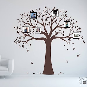 Family Tree Photo Frame  Wall Decal Mural - Custom Home Decor