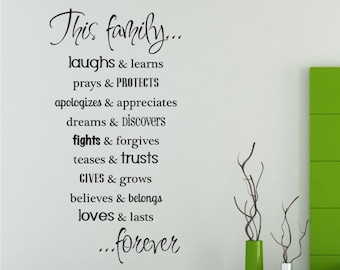 Family Rules Wall Decals Quote - Vinyl Text Wall Words Custom Home Decor