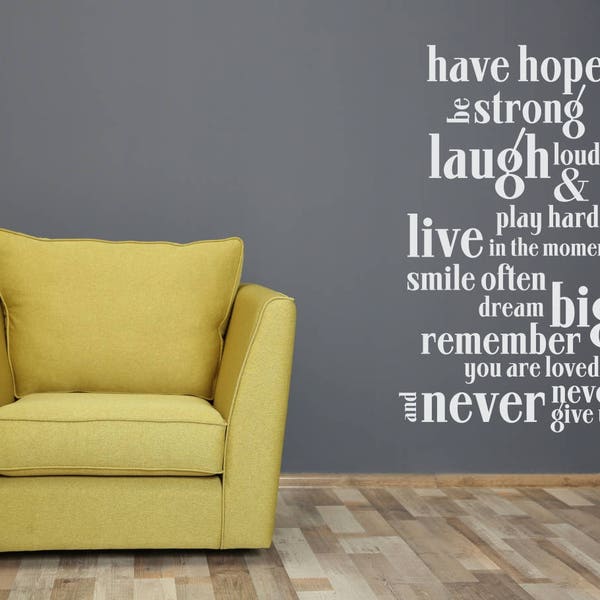 Have Hope Nursery Wall Decal Quote - Vinyl Text Art Custom Home Decor