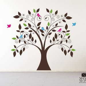 Nursery Tree Wall Decal Whimsical - Nursery Vinyl Wall Stickers Art Custom