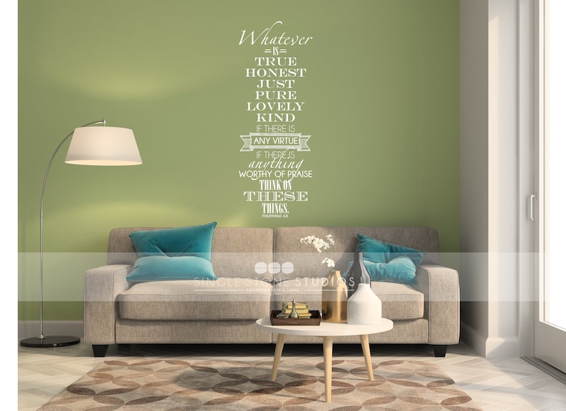 Bible Verse Wall Decal Philippians 48 Vinyl Wall Word Art Etsy