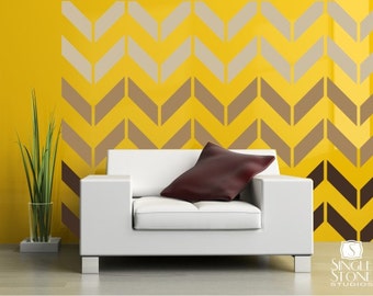 Chevron Pattern Wall Decals  - Vinyl Art Stickers Custom Home Decor