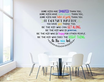 Be The Nice Kid Wall Decal Multiple Colors - Bryan Skavnak Custom Wall Art