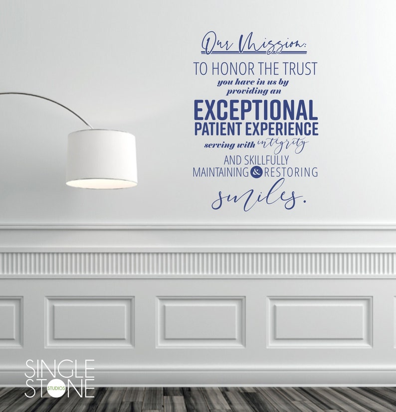 Custom Business Mission or Vision Statement Vinyl Decal - Create Your ...