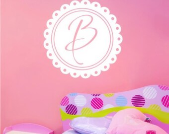 Monogram Wall Decal Eyelet - Vinyl Wall Stickers Art Graphics Custom Home Decor