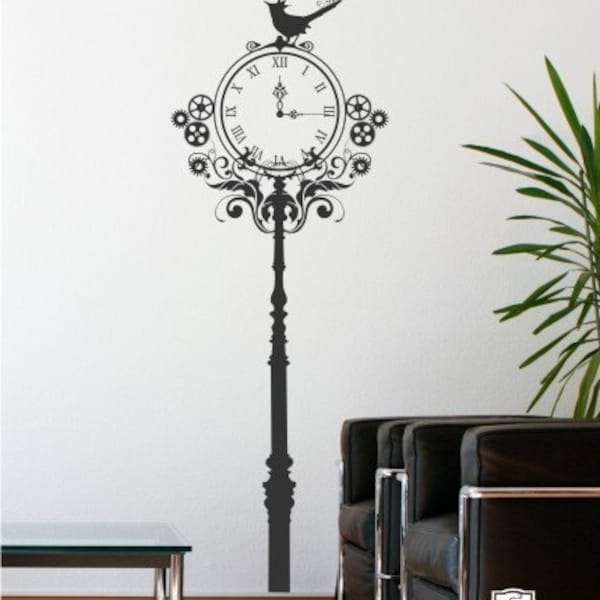 Clock Wall Decal Etsy