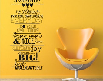 Family Rules Vinyl Wall Decal – Home Decor