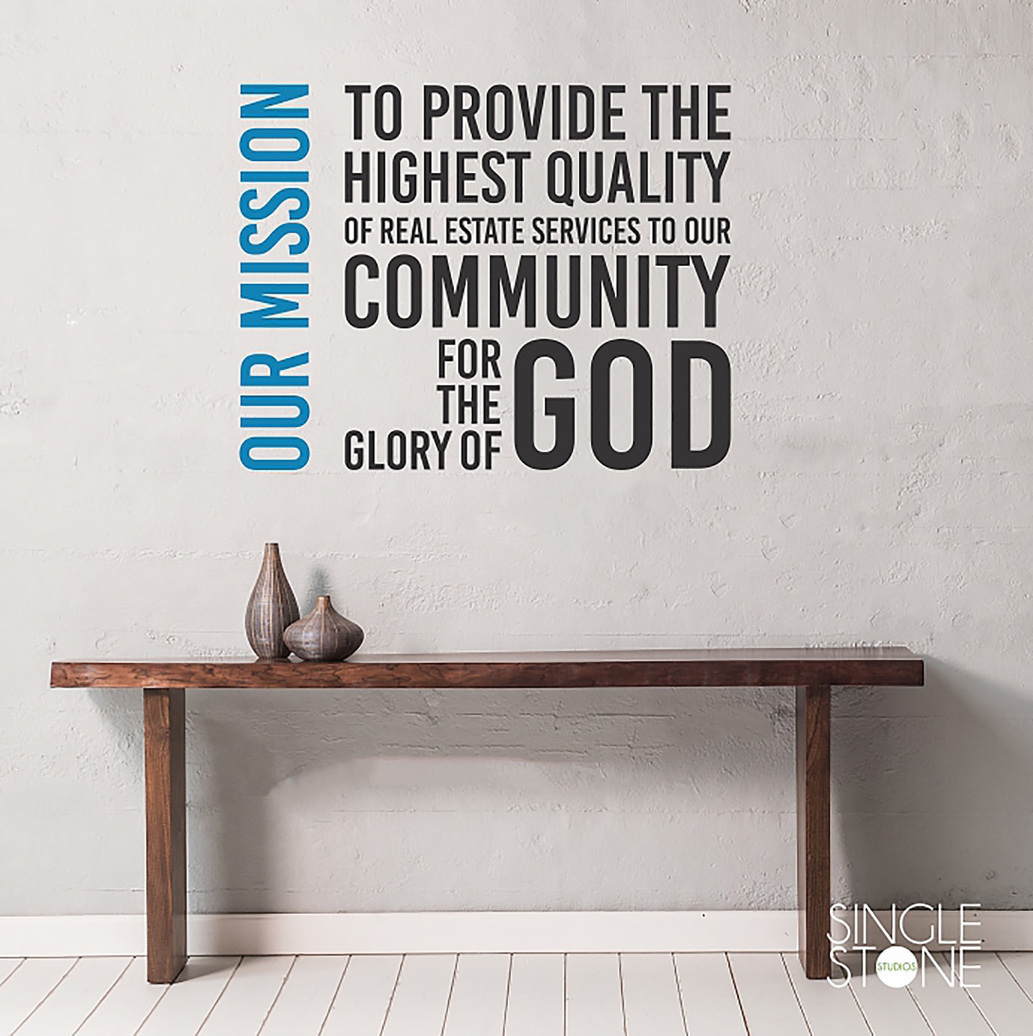 Custom Business Mission or Vision Statement Vinyl Decal - Create Your Own Wall Words