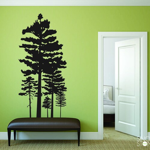 Pine Tree Group Wall Decals Custom Home Decor