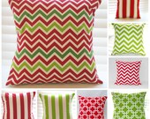 Christmas Pillows, Holiday Pillows,  Pillow Covers, Pillows, Christmas, Christmas Decor, Cushion, Decorative Pillows, Red Green Pillows,