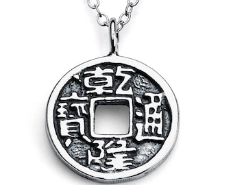 Lot De 8 Breloques Monnaie Feng Shui En Argent 925 - Bicolores, Sans Pierre, Pour Création De Bijoux
