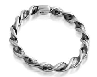 Twist and Turn Stackable Ring Band 925 Sterling Silver  R0292S