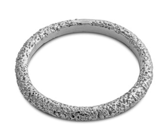 Rounded Stackable Textured Ring Band 925 Sterling Silver  R0337S