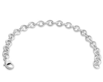 5.5mm Thick Necklace Extender Chain 2.0''-6.0" 925 Sterling Silver  X0585S