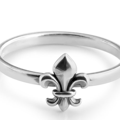 Quality Sterling Silver Fleur De Lis Ring - Etsy