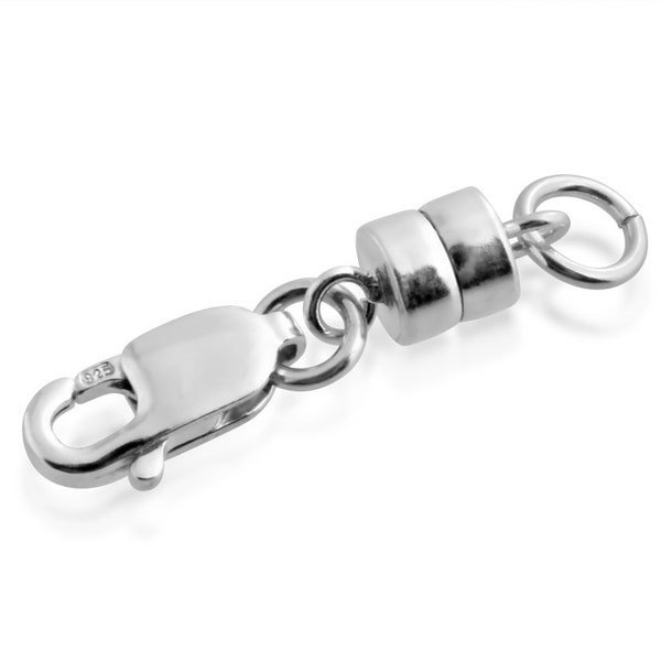 Magnetic Jewelry Clasps with Jump Ring and 4mm Lobster Claw Clasp #925 Sterling Silver #Azaggi M0682S