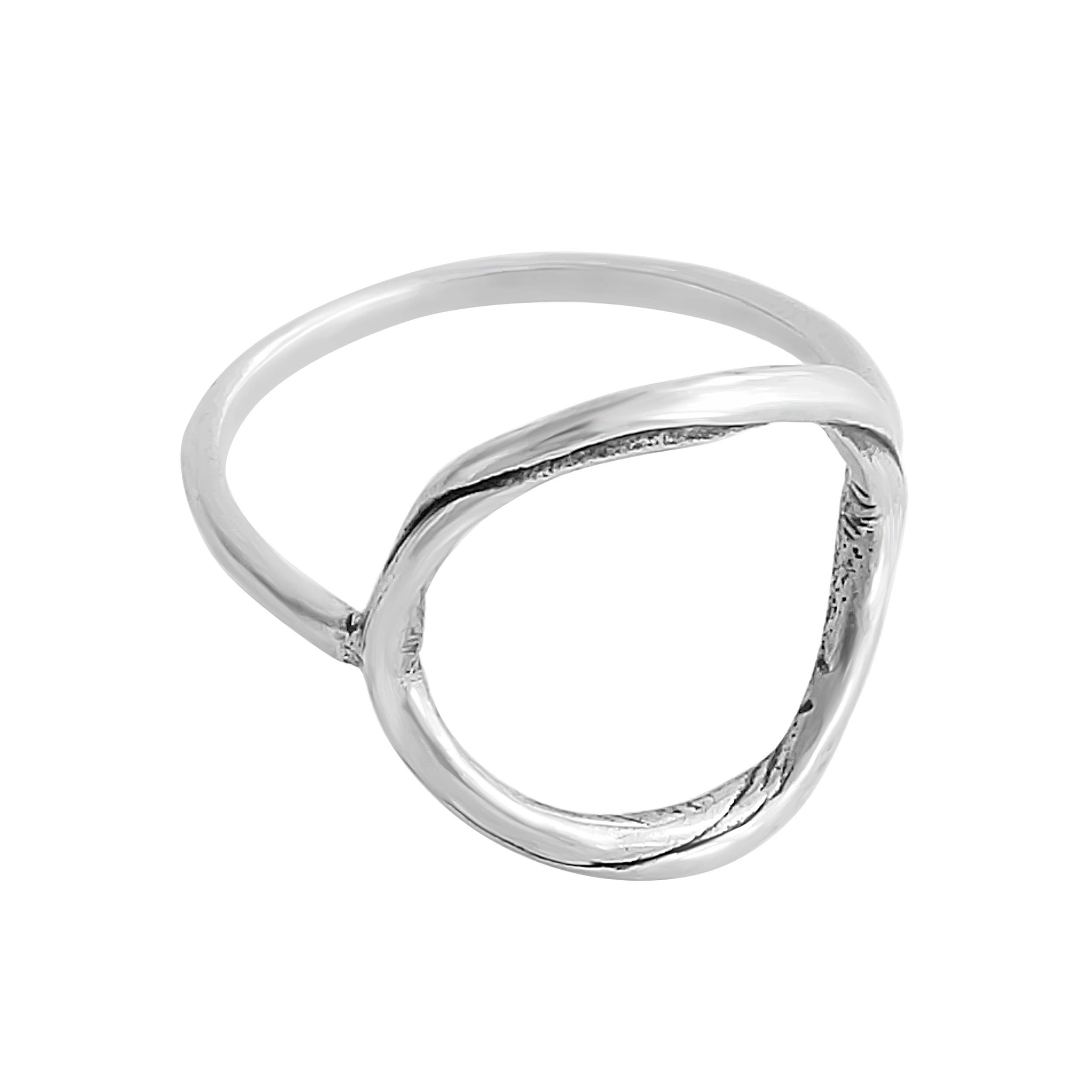 Large Karma Circle Spiritual Stackable Ring 925 Sterling Etsy