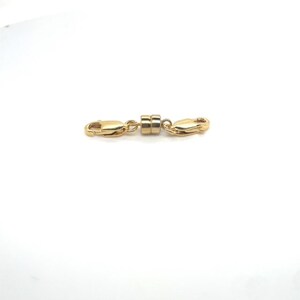 Magnetic Jewelry Clasps with Two 4MM Lobster Claw Clasps 14K Gold Plated over 925 Sterling Silver M0683G image 2