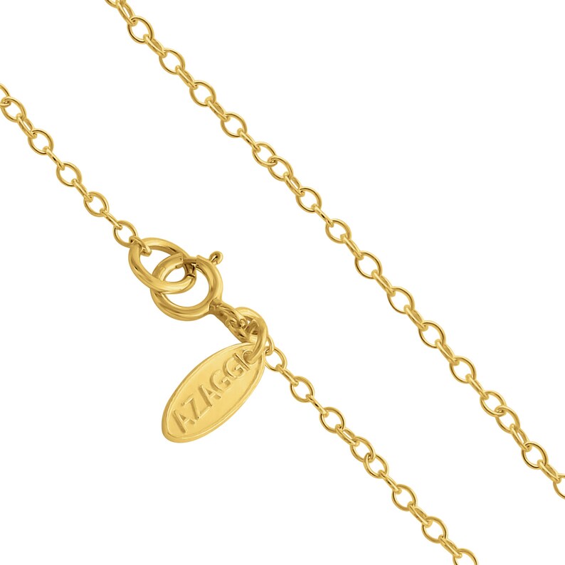 Initial Letter O with Heart Charm Pendant Jump Ring Necklace #14K Gold Plated over 925 Sterling Silver #Azaggi N0835G/_O/_SW
