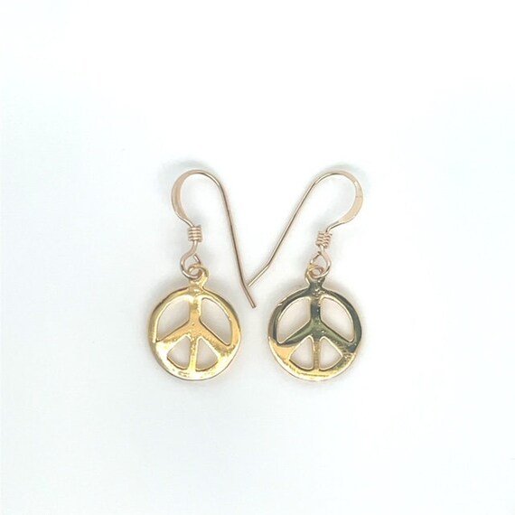 Peace sign dangle sale earrings