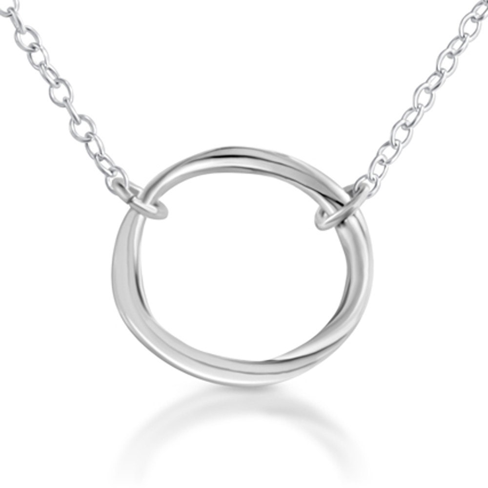 Details about / Azaggi 925 Sterling Silver Pendant Necklace Karma Ring Circle of Life Spiritual