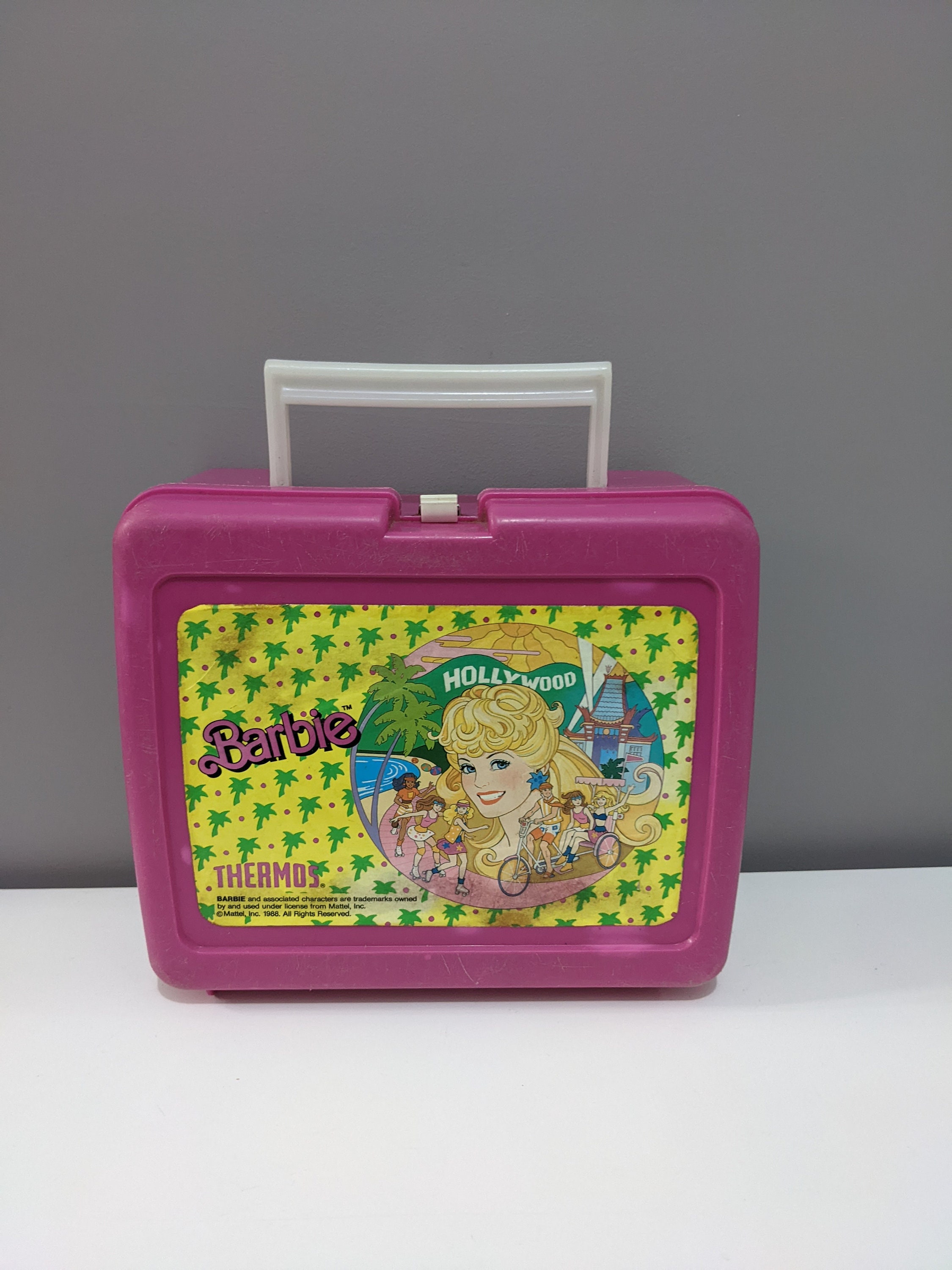 Barbie Lunch Box Camp Barbie for Girls vintage 80s 90's Blue Plastic Lunch  Box Kid Camping Tent 1983 School Set Barbie Doll Floral Set 