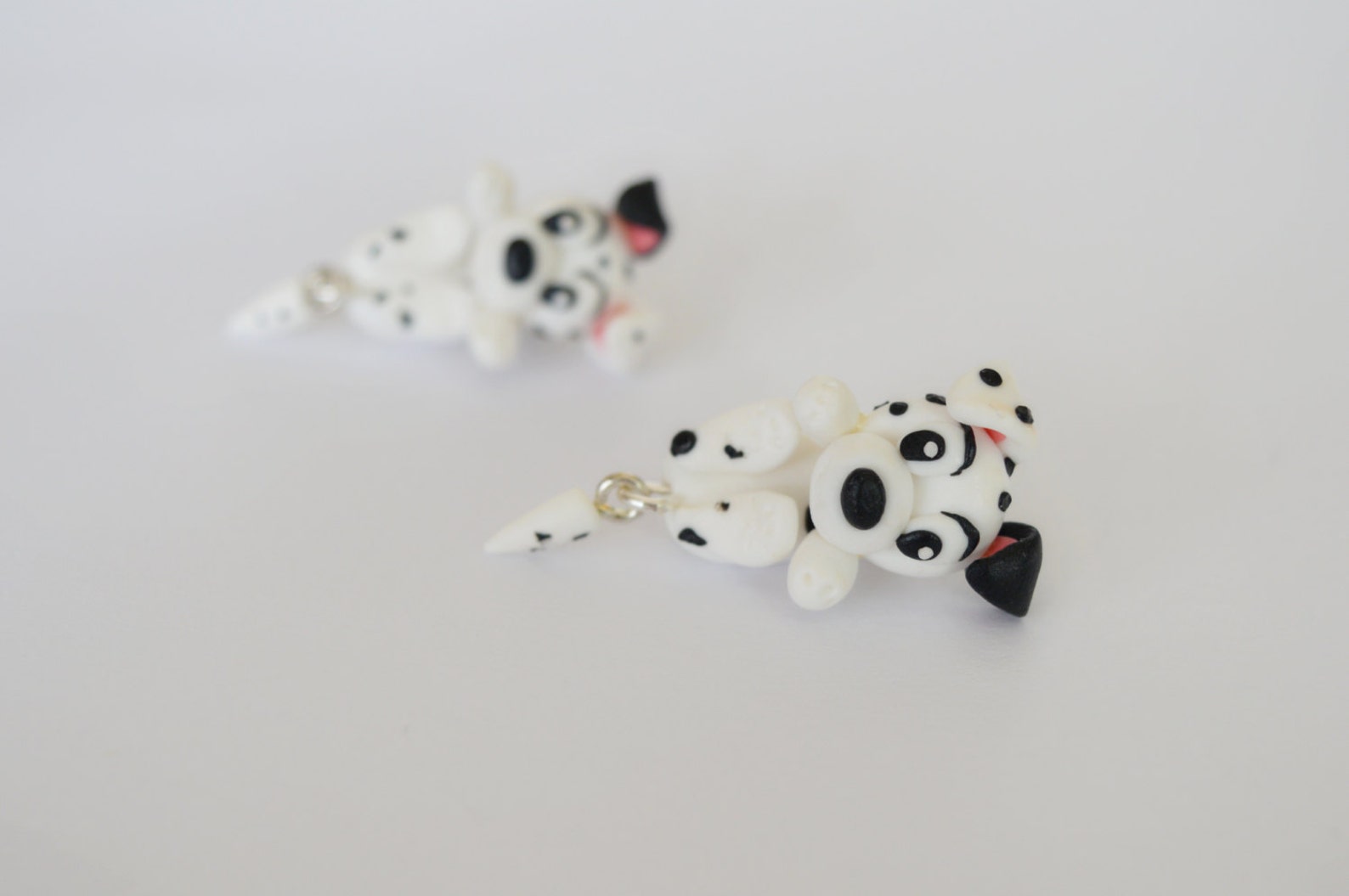 Dalmatian dog ear plugs dogs ear gauges Animal dangling gauges Etsy