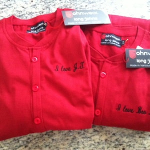 Custom Embroidery for your johnwear long johns image 1