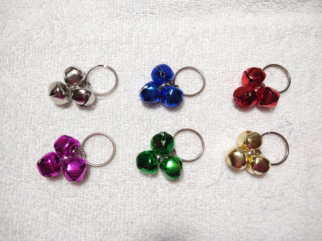 Jingle Bells Dog Collar Christmas Charm Red Green Blue Silver Etsy