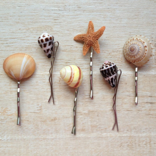 Shell Hair Pin Ocean Hair Style Beach Wedding Mermaid Costume Accessory Bobby Pin Music Festival Summer Surfer Girl Vacation Hawaiian Luau