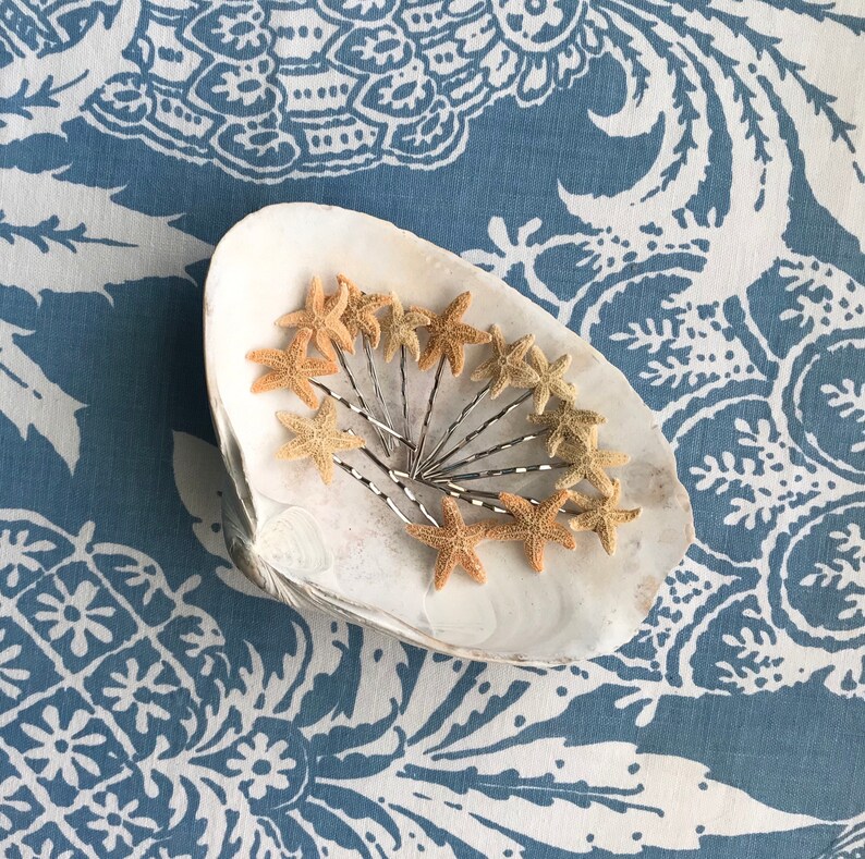 Sugar Starfish Hair Pin Beach Wedding Ocean Hairstyle Seashore Etsy