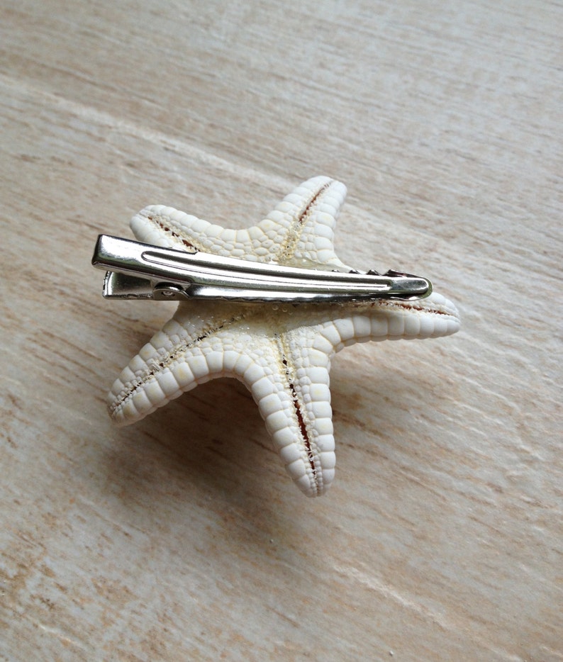 Starfish Hair Clip Ocean White Sea Star Beach Wedding Mermaid Etsy