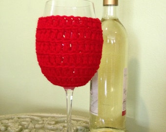 PATTERN Wine Glass Cover Crochet Ugly Tacky Christmas Sweater Instant Digital Download DIY Hostess Gift Holiday Party Favor Taste Wine Lover